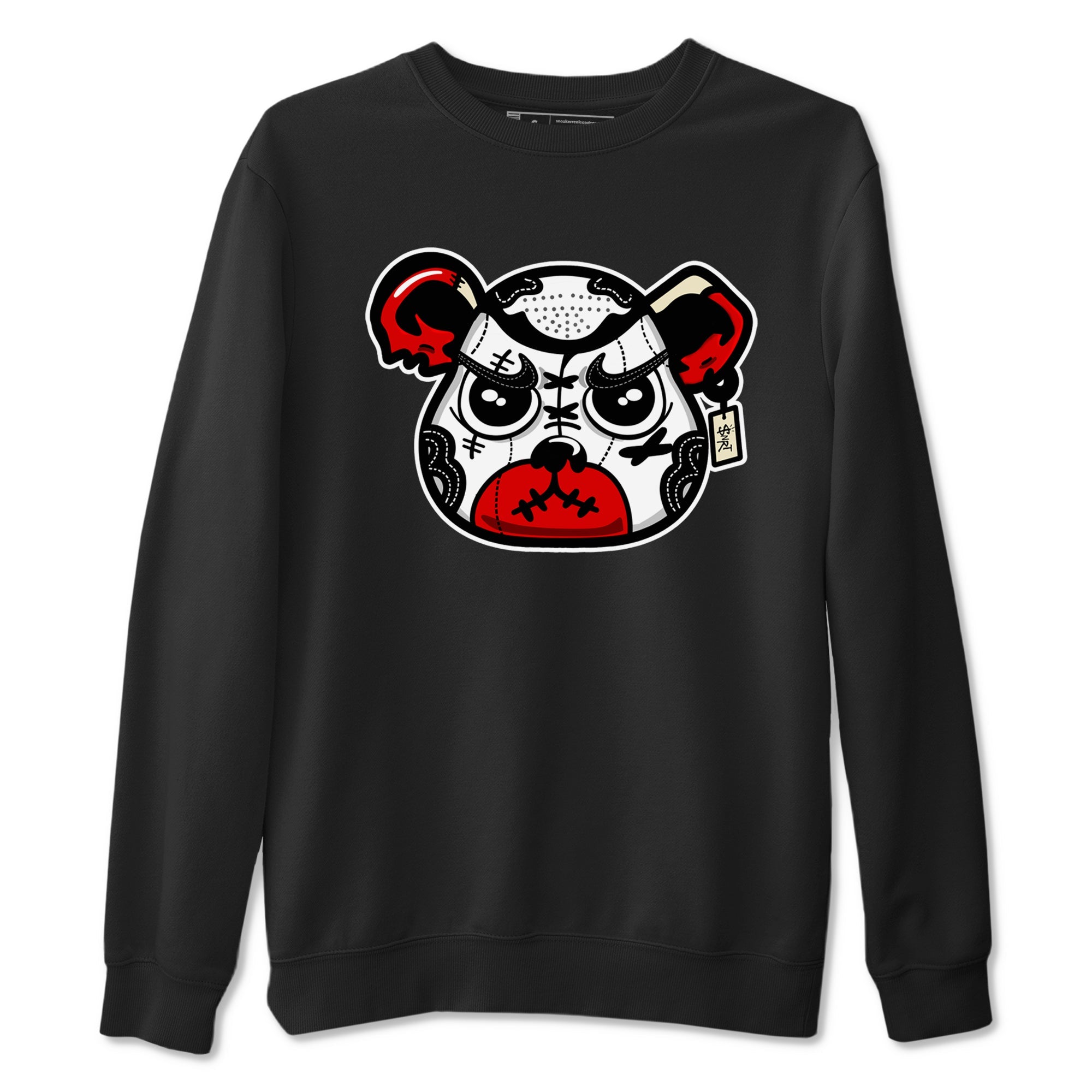 1s Black Toe Reimagined shirts to match jordans Sneaker Bear Face sneaker match tees Air Jordan 1 Black Toe Reimagined match shoes to clothes SNRT Sneaker Tees unisex cotton Black 2 shirts