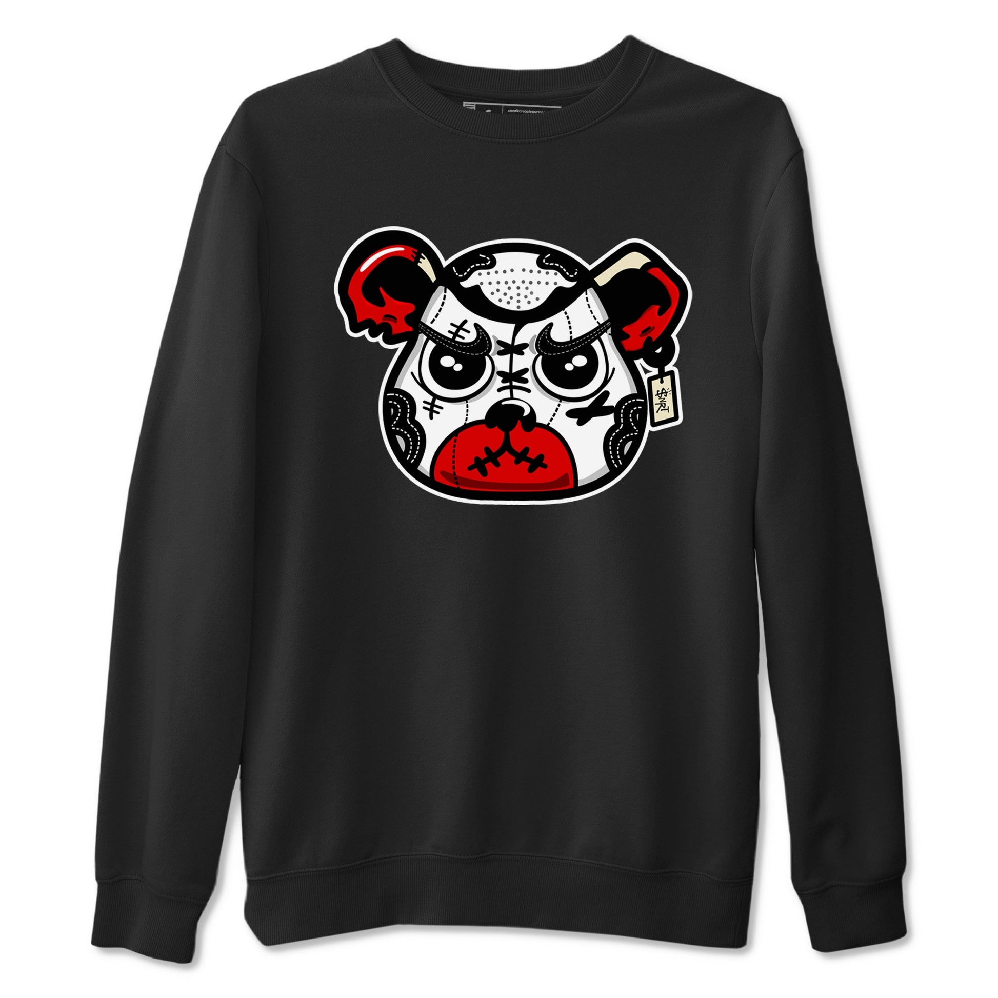 1s Black Toe Reimagined shirts to match jordans Sneaker Bear Face sneaker match tees Air Jordan 1 Black Toe Reimagined match shoes to clothes SNRT Sneaker Tees unisex cotton Black 2 shirts