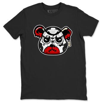 1s Black Toe Reimagined shirts to match jordans Sneaker Bear Face sneaker match tees Air Jordan 1 Black Toe Reimagined match shoes to clothes SNRT Sneaker Tees unisex cotton Black 2 shirts