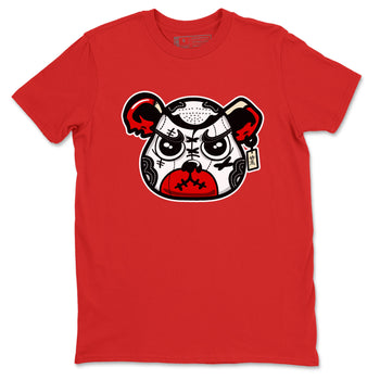 1s Black Toe Reimagined shirts to match jordans Sneaker Bear Face sneaker match tees Air Jordan 1 Black Toe Reimagined match shoes to clothes SNRT Sneaker Tees unisex cotton Red 2 shirts