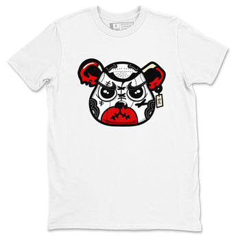 1s Black Toe Reimagined shirts to match jordans Sneaker Bear Face sneaker match tees Air Jordan 1 Black Toe Reimagined match shoes to clothes SNRT Sneaker Tees unisex cotton White 2 shirts