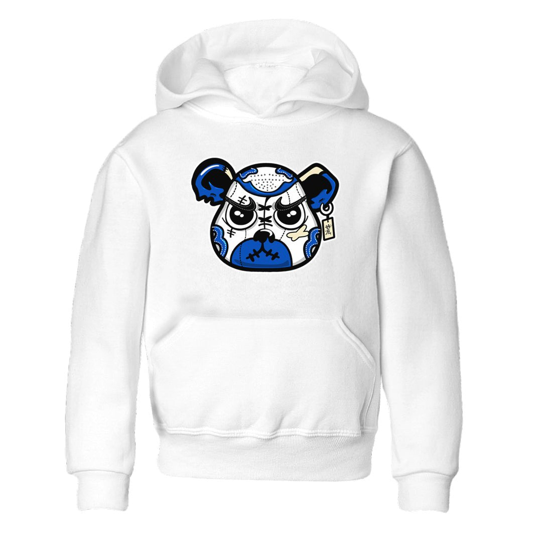 1s Game Royal shirts to match jordans Sneaker Bear Face sneaker match tees Air Jordan 1 Retro Low OG Game Royal match shoes to clothes SNRT Sneaker Tees Youth Baby White 2 tee