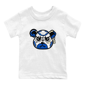 1s Game Royal shirts to match jordans Sneaker Bear Face sneaker match tees Air Jordan 1 Retro Low OG Game Royal match shoes to clothes SNRT Sneaker Tees Youth Baby White 2 tee