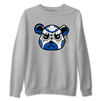 1s Game Royal shirts to match jordans Sneaker Bear Face sneaker match tees Air Jordan 1 Retro Low OG Game Royal match shoes to clothes SNRT Sneaker Tees unisex cotton Heather Grey 2 shirts