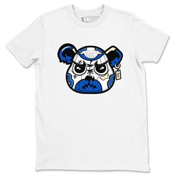 1s Game Royal shirts to match jordans Sneaker Bear Face sneaker match tees Air Jordan 1 Retro Low OG Game Royal match shoes to clothes SNRT Sneaker Tees unisex cotton White 2 shirts