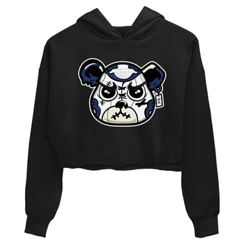 1s Midnight Navy shirts to match jordans Sneaker Bear Face sneaker match tees Air Jordan 1 Midnight Navy match shoes to clothes SNRT Sneaker Tees unisex cotton Black 2 crop tee