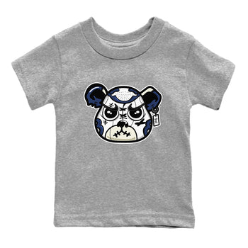 1s Midnight Navy shirts to match jordans Sneaker Bear Face sneaker match tees Air Jordan 1 Midnight Navy match shoes to clothes SNRT Sneaker Tees Youth Baby Heather Grey 2 tee
