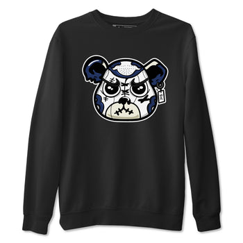 1s Midnight Navy shirts to match jordans Sneaker Bear Face sneaker match tees Air Jordan 1 Midnight Navy match shoes to clothes SNRT Sneaker Tees unisex cotton Black 2 shirts