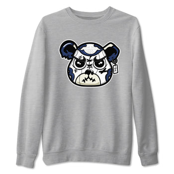 1s Midnight Navy shirts to match jordans Sneaker Bear Face sneaker match tees Air Jordan 1 Midnight Navy match shoes to clothes SNRT Sneaker Tees unisex cotton Heather Grey 2 shirts