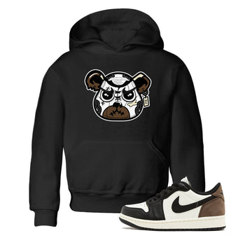1s Mocha shirts to match jordans Sneaker Bear Face sneaker match tees Air Jordan 1 Mocha match shoes to clothes SNRT Sneaker Tees Youth Baby Black 1 tee