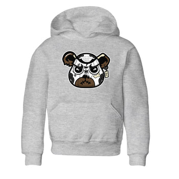 1s Mocha shirts to match jordans Sneaker Bear Face sneaker match tees Air Jordan 1 Mocha match shoes to clothes SNRT Sneaker Tees Youth Baby Heather Grey 2 tee