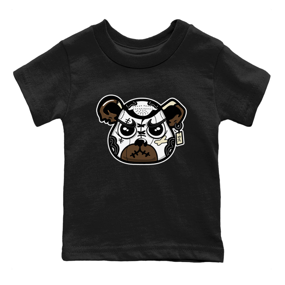 1s Mocha shirts to match jordans Sneaker Bear Face sneaker match tees Air Jordan 1 Mocha match shoes to clothes SNRT Sneaker Tees Youth Baby Black 2 tee