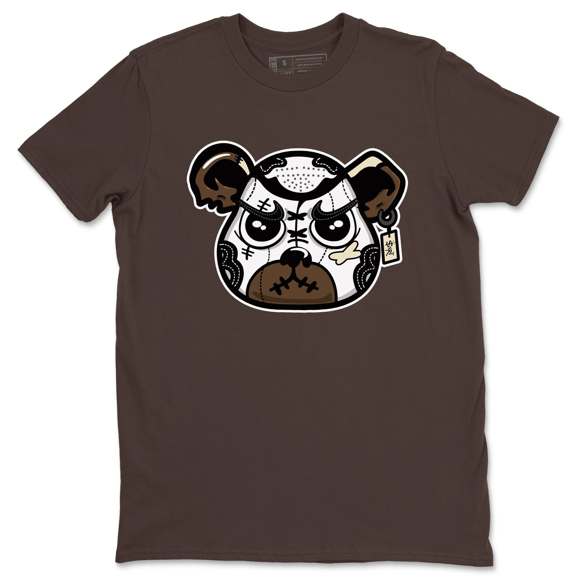 1s Mocha shirts to match jordans Sneaker Bear Face sneaker match tees Air Jordan 1 Mocha match shoes to clothes SNRT Sneaker Tees unisex cotton Dark Chocolate 2 shirts
