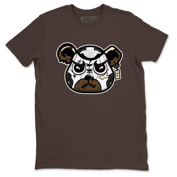 1s Mocha shirts to match jordans Sneaker Bear Face sneaker match tees Air Jordan 1 Mocha match shoes to clothes SNRT Sneaker Tees unisex cotton Dark Chocolate 2 shirts