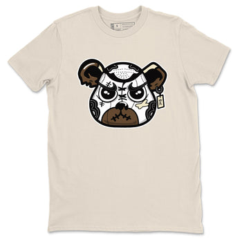 1s Mocha shirts to match jordans Sneaker Bear Face sneaker match tees Air Jordan 1 Mocha match shoes to clothes SNRT Sneaker Tees unisex cotton Natural 2 shirts