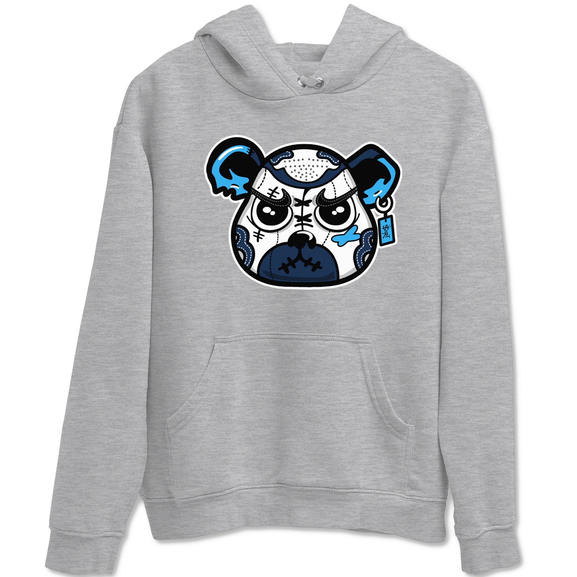 1s Obsidian shirts to match jordans Sneaker Bear Face shirts to match Jordans AJ1 Retro Low OG Obsidian match shoes to clothes SNRT Sneaker Tees unisex cotton Heather Grey 2 shirts