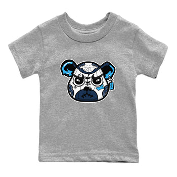 1s Obsidian shirts to match jordans Sneaker Bear Face shirts to match Jordans AJ1 Retro Low OG Obsidian match shoes to clothes SNRT Sneaker Tees Youth Baby Heather Grey 2 tee