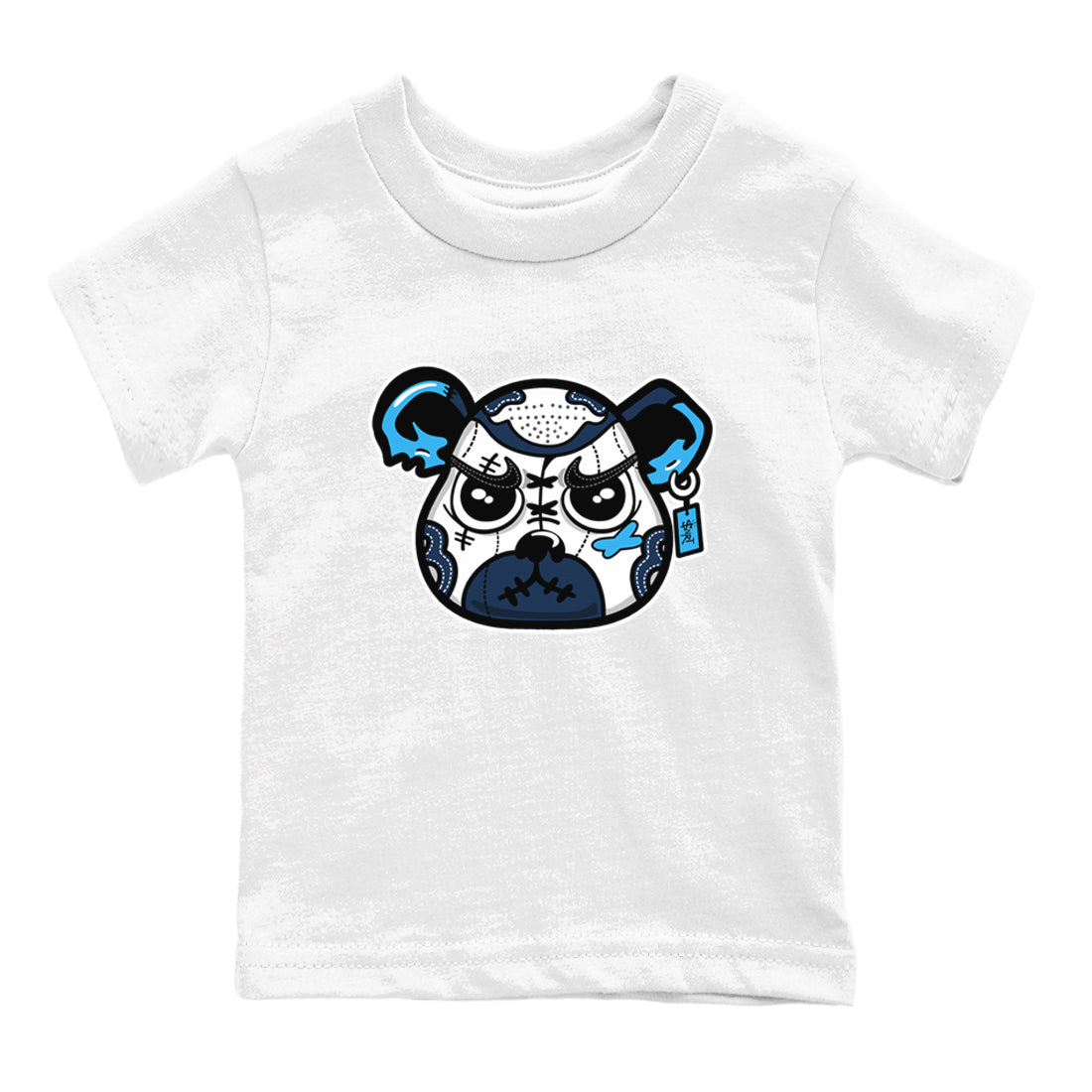 1s Obsidian shirts to match jordans Sneaker Bear Face shirts to match Jordans AJ1 Retro Low OG Obsidian match shoes to clothes SNRT Sneaker Tees Youth Baby White 2 tee