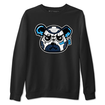 1s Obsidian shirts to match jordans Sneaker Bear Face shirts to match Jordans AJ1 Retro Low OG Obsidian match shoes to clothes SNRT Sneaker Tees unisex cotton Black 2 shirts