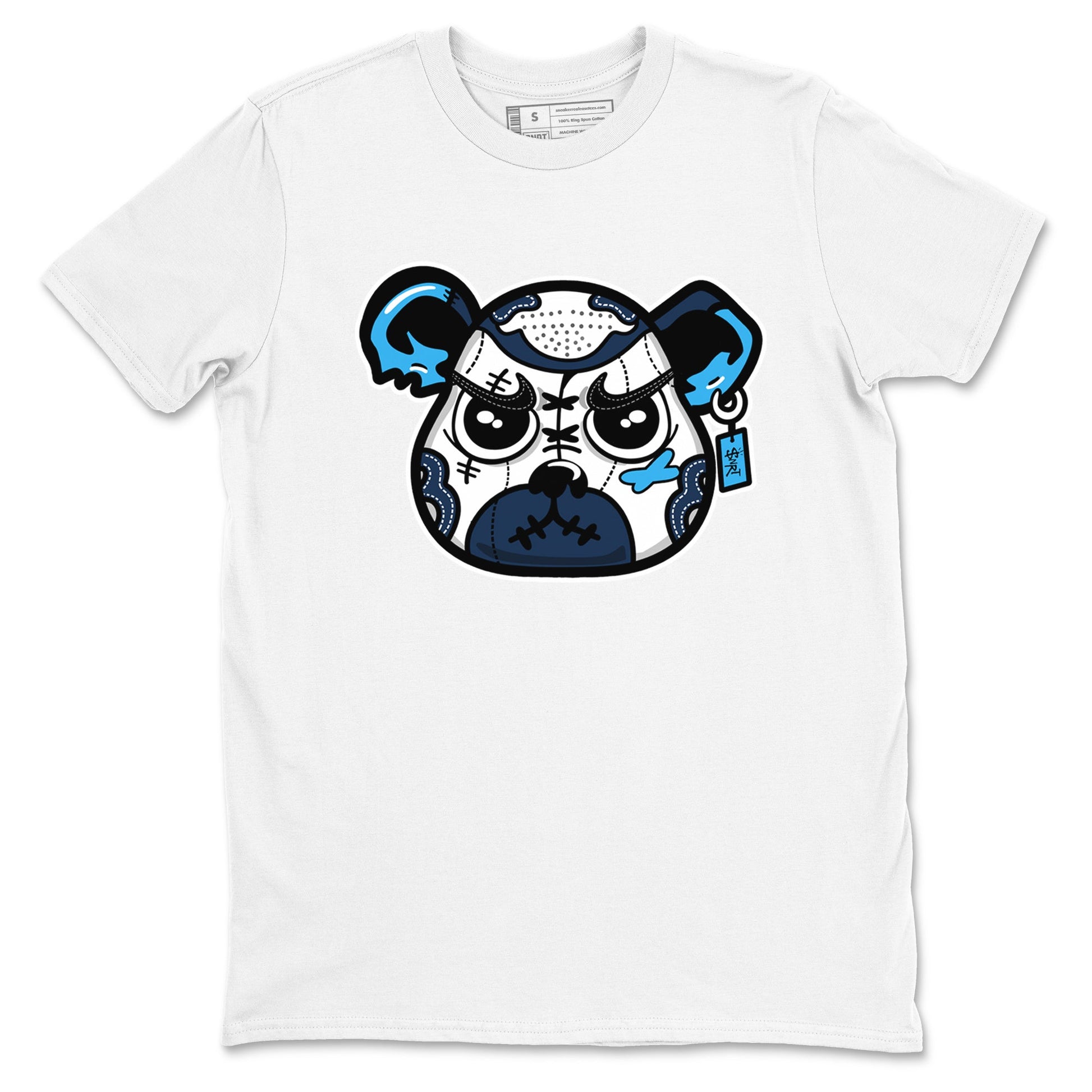 1s Obsidian shirts to match jordans Sneaker Bear Face shirts to match Jordans AJ1 Retro Low OG Obsidian match shoes to clothes SNRT Sneaker Tees unisex cotton White 2 shirts