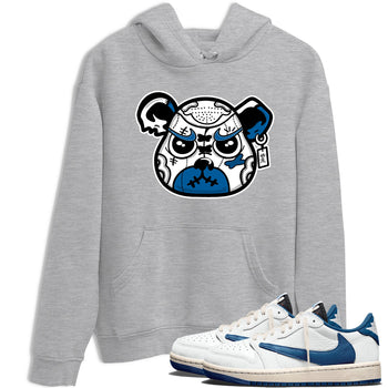 Sneaker match tees  Sneaker Tees To Match Air Jordan 1 Travis Scott Fragment Shoes  Sneaker Bear Face Tee Heather Grey 1