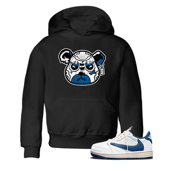 Sneaker match tees  Sneaker Tees To Match Air Jordan 1 Travis Scott Fragment Shoes  Sneaker Bear Face Kids T-Shirt Black 1