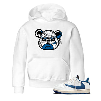 Sneaker match tees  Sneaker Tees To Match Air Jordan 1 Travis Scott Fragment Shoes  Sneaker Bear Face Kids T-Shirt White 1