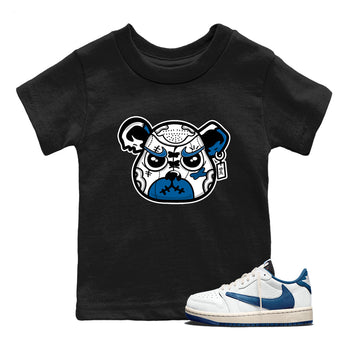 Sneaker match tees  Sneaker Tees To Match Air Jordan 1 Travis Scott Fragment Shoes  Sneaker Bear Face Kids T-Shirt Black 1