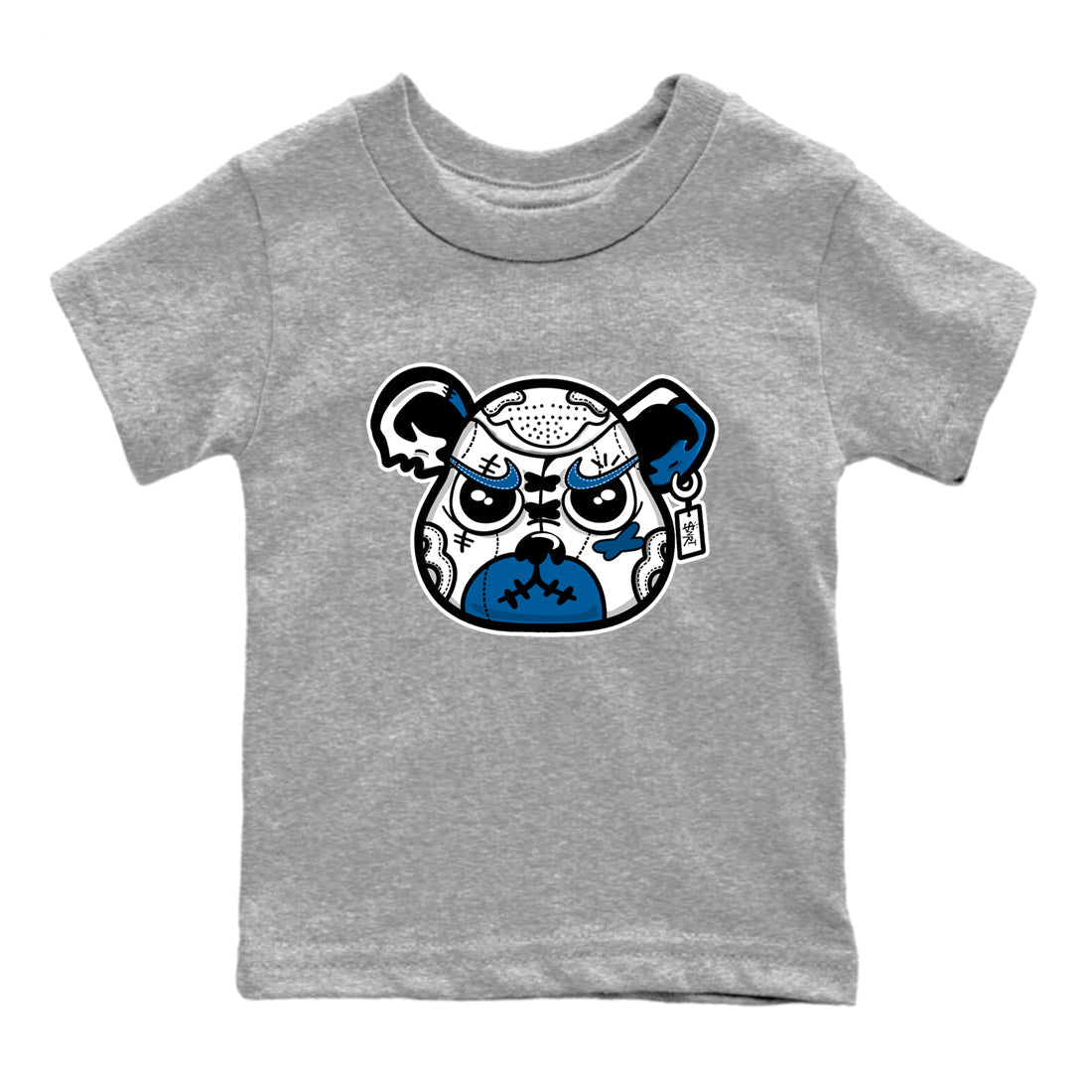 Sneaker match tees  Sneaker Tees To Match Air Jordan 1 Travis Scott Fragment Shoes  Sneaker Bear Face Kids T-Shirt Heather Grey 2