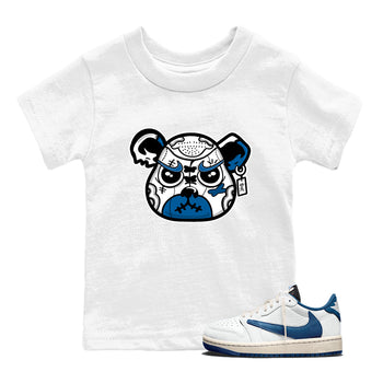 Sneaker match tees  Sneaker Tees To Match Air Jordan 1 Travis Scott Fragment Shoes  Sneaker Bear Face Kids T-Shirt White 1