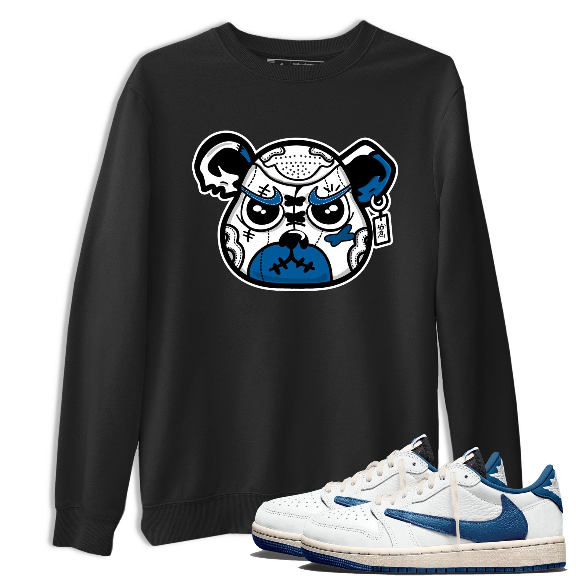 Sneaker match tees  Sneaker Tees To Match Air Jordan 1 Travis Scott Fragment Shoes  Sneaker Bear Face Tee Black 1