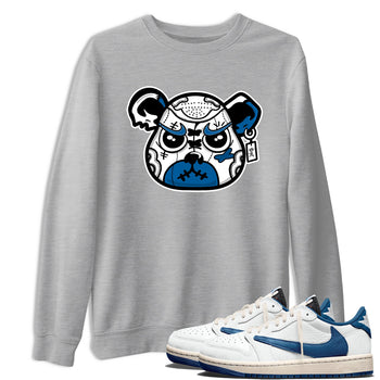 Sneaker match tees  Sneaker Tees To Match Air Jordan 1 Travis Scott Fragment Shoes  Sneaker Bear Face Tee Heather Grey 1