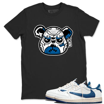 Sneaker match tees  Sneaker Tees To Match Air Jordan 1 Travis Scott Fragment Shoes  Sneaker Bear Face Tee Black 1