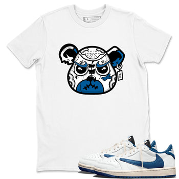 Sneaker match tees  Sneaker Tees To Match Air Jordan 1 Travis Scott Fragment Shoes  Sneaker Bear Face Tee White 1