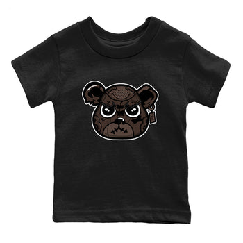 1s Travis Scott Velvet Brown shirts to match jordans Sneaker Bear Face best t shirts to wear with jordans Travis Scott x Air Jordan 1 Low OG Velvet Brown match shoes to clothes SNRT Sneaker Tees Youth Baby Black 2 tee