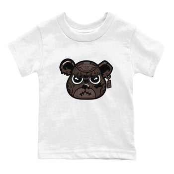 1s Travis Scott Velvet Brown shirts to match jordans Sneaker Bear Face best t shirts to wear with jordans Travis Scott x Air Jordan 1 Low OG Velvet Brown match shoes to clothes SNRT Sneaker Tees Youth Baby White 2 tee