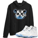 11s Legend Blue shirts to match jordans Sneaker Bear Face best t shirts to wear with jordans AJ11 Retro Legend Blue match shoes to clothes SNRT Sneaker Tees unisex cotton Black 1 shirts