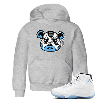 11s Legend Blue shirts to match jordans Sneaker Bear Face best t shirts to wear with jordans AJ11 Retro Legend Blue match shoes to clothes SNRT Sneaker Tees Youth Baby Heather Grey 1 tee