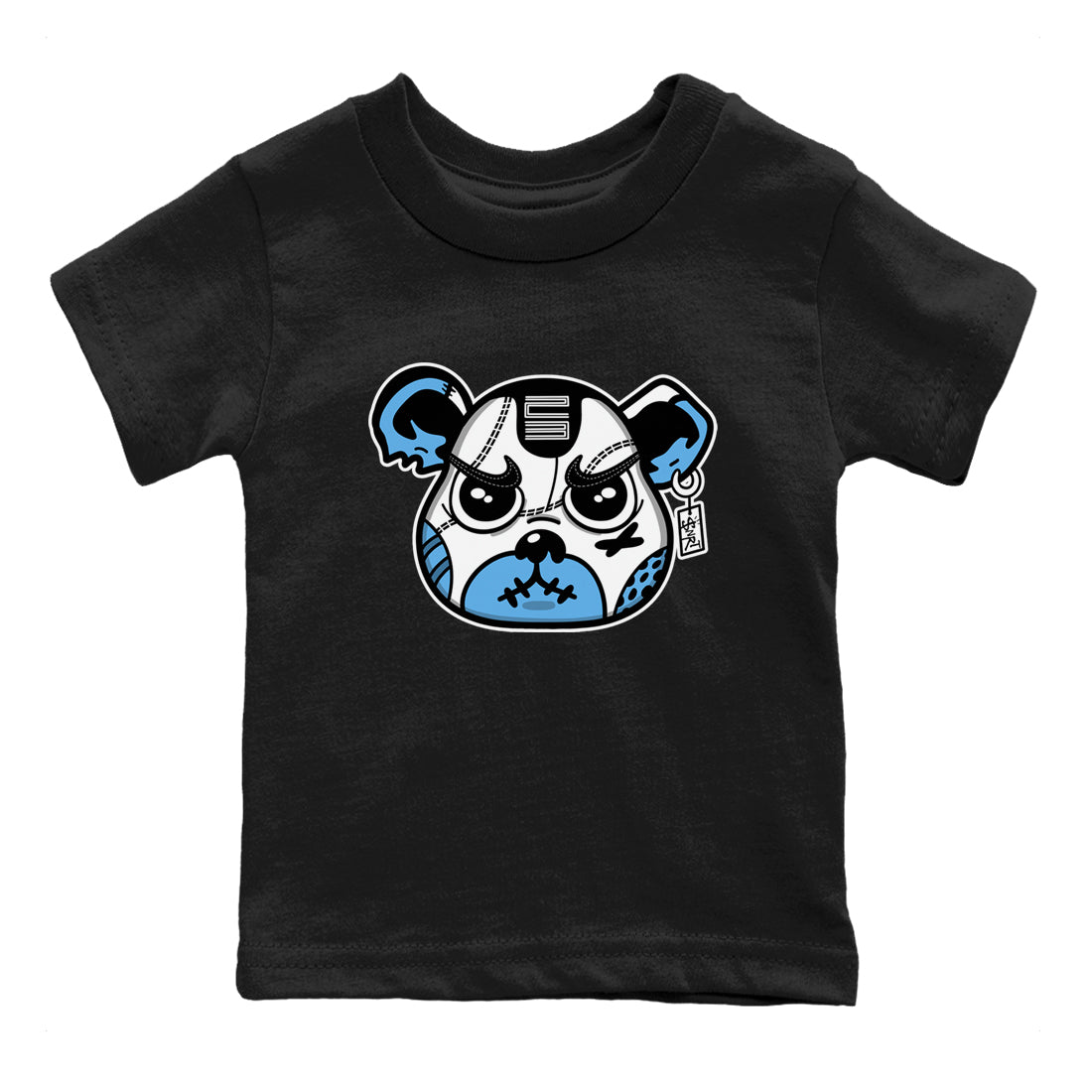 11s Legend Blue shirts to match jordans Sneaker Bear Face best t shirts to wear with jordans AJ11 Retro Legend Blue match shoes to clothes SNRT Sneaker Tees Youth Baby Black 2 tee