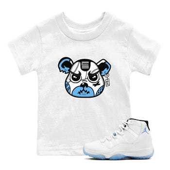 11s Legend Blue shirts to match jordans Sneaker Bear Face best t shirts to wear with jordans AJ11 Retro Legend Blue match shoes to clothes SNRT Sneaker Tees Youth Baby White 1 tee