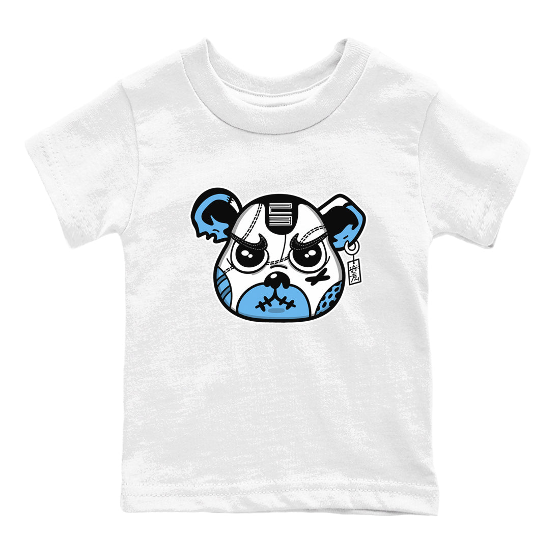 11s Legend Blue shirts to match jordans Sneaker Bear Face best t shirts to wear with jordans AJ11 Retro Legend Blue match shoes to clothes SNRT Sneaker Tees Youth Baby White 2 tee