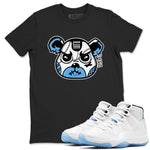 11s Legend Blue shirts to match jordans Sneaker Bear Face best t shirts to wear with jordans AJ11 Retro Legend Blue match shoes to clothes SNRT Sneaker Tees unisex cotton Black 1 shirts