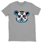 11s Legend Blue shirts to match jordans Sneaker Bear Face best t shirts to wear with jordans AJ11 Retro Legend Blue match shoes to clothes SNRT Sneaker Tees unisex cotton Heather Grey 2 shirts