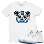 11s Legend Blue shirts to match jordans Sneaker Bear Face best t shirts to wear with jordans AJ11 Retro Legend Blue match shoes to clothes SNRT Sneaker Tees unisex cotton White 1 shirts