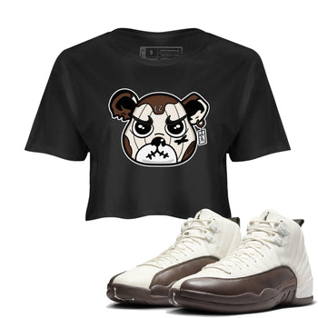 AJ12 Baroque Brown shirts to match jordans Sneaker Bear Face best t shirts to wear with jordans SoleFly x Jordan 12 Baroque Brown match shoes to clothes SNRT Sneaker Tees unisex cotton Black 1 crop tee