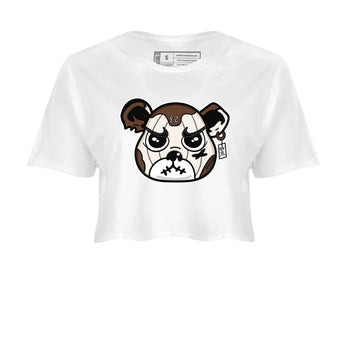 AJ12 Baroque Brown shirts to match jordans Sneaker Bear Face best t shirts to wear with jordans SoleFly x Jordan 12 Baroque Brown match shoes to clothes SNRT Sneaker Tees unisex cotton White 2 crop tee