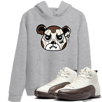 AJ12 Baroque Brown shirts to match jordans Sneaker Bear Face best t shirts to wear with jordans SoleFly x Jordan 12 Baroque Brown match shoes to clothes SNRT Sneaker Tees unisex cotton Heather Grey 1 shirts