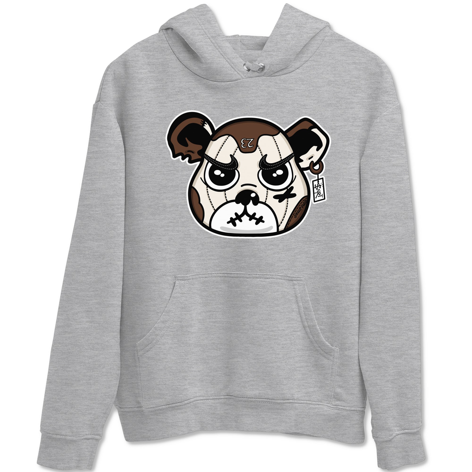 AJ12 Baroque Brown shirts to match jordans Sneaker Bear Face best t shirts to wear with jordans SoleFly x Jordan 12 Baroque Brown match shoes to clothes SNRT Sneaker Tees unisex cotton Heather Grey 2 shirts