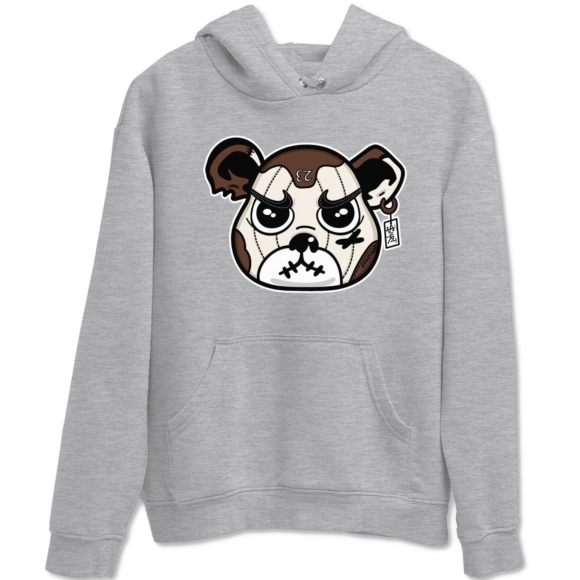 AJ12 Baroque Brown shirts to match jordans Sneaker Bear Face best t shirts to wear with jordans SoleFly x Jordan 12 Baroque Brown match shoes to clothes SNRT Sneaker Tees unisex cotton Heather Grey 2 shirts