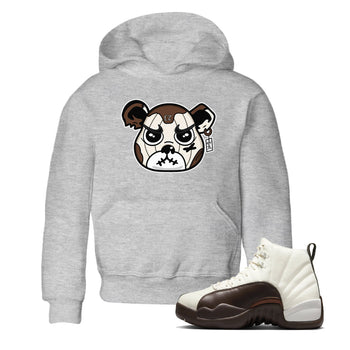 AJ12 Baroque Brown shirts to match jordans Sneaker Bear Face best t shirts to wear with jordans SoleFly x Jordan 12 Baroque Brown match shoes to clothes SNRT Sneaker Tees Youth Baby Heather Grey 1 tee
